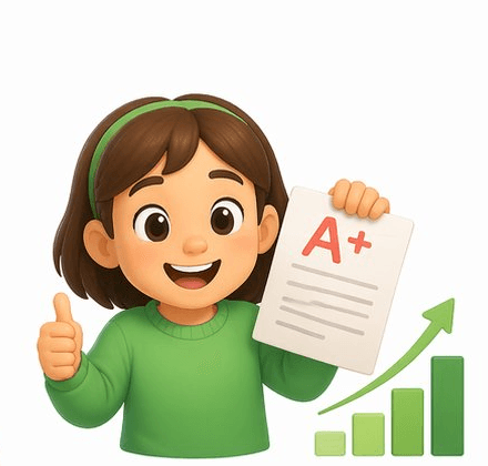 Student happy with writing progress